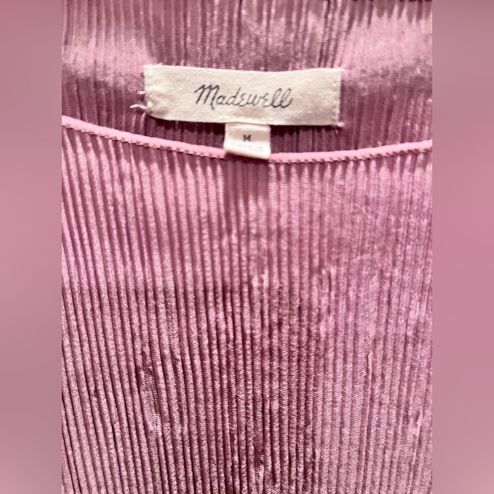Madewell Dusty Rose Pleated Blouse